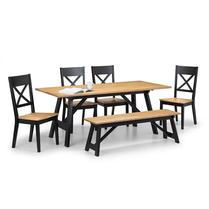 Hockley Dining Set (Bench & 4 Chairs)